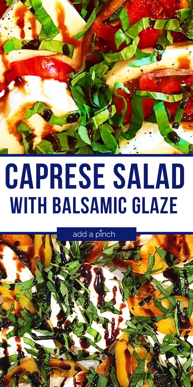 Caprese Salad photo collage with text - addapinch.com