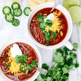 The Best Instant Pot Chili Recipe - This easy Instant Pot Chili is ready in 30 minutes, yet tastes like it has been simmering for hours!ย // addapinch.com