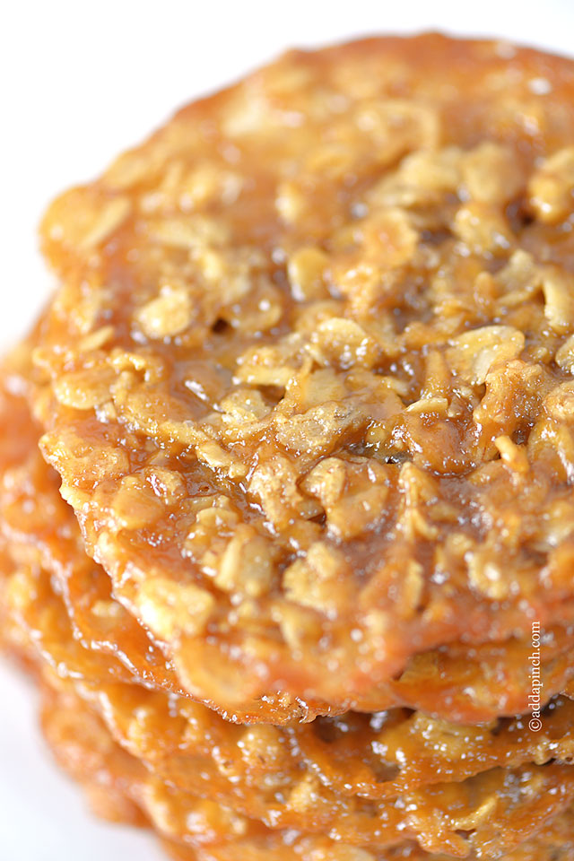 Oatmeal Lace Cookies | ยฉaddapinch.com